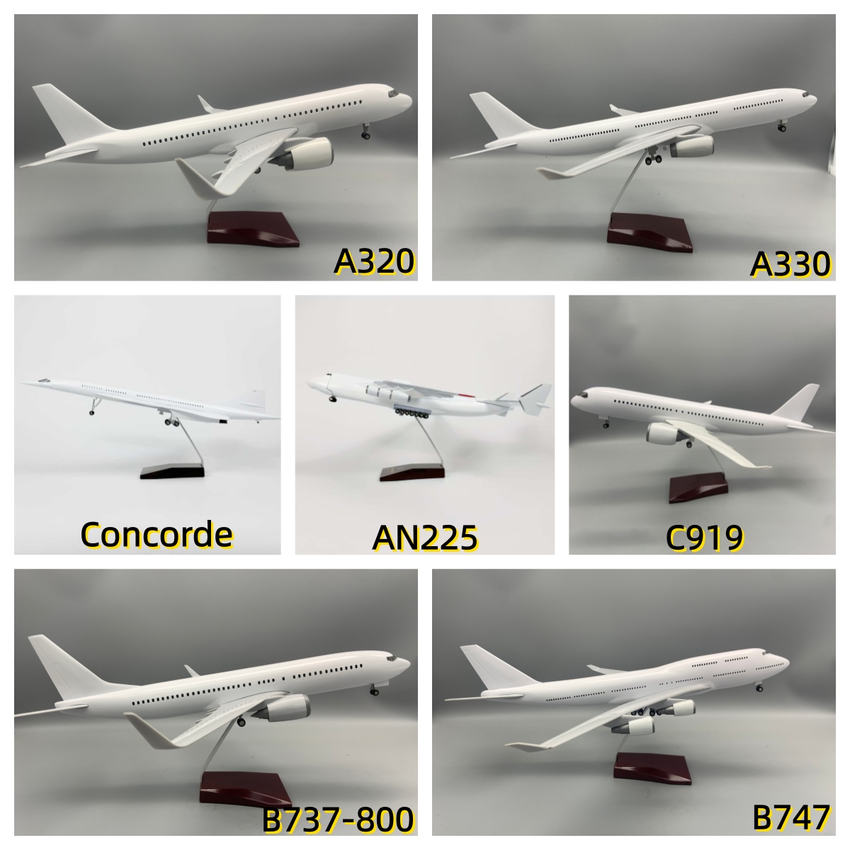 Model Kit Resin - 47CM Blank White DIY Airplane Model