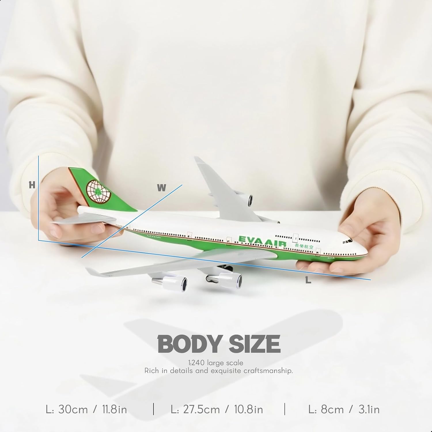 30cm EVA Air 747 Airplane Mode - đánh giá và giá Model Kit Resin