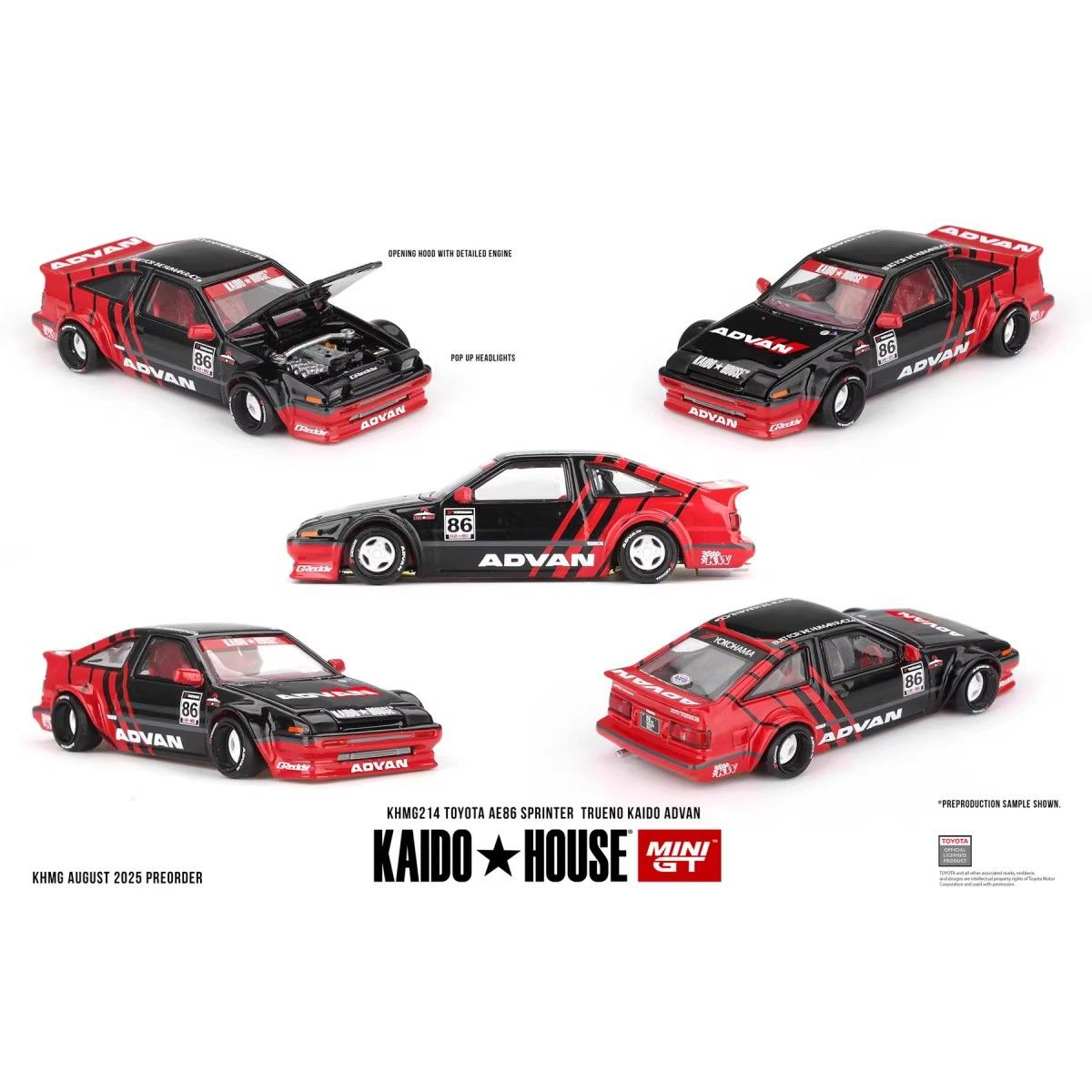 Kaido House + MINIGT 1:64 Toyo - đánh giá và giá Model Kit Ae86