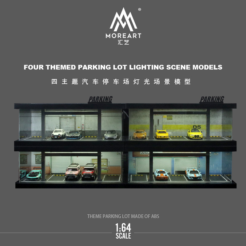 1:64 Four-theme Car Parking Lo - đánh giá và giá Model Kit Cars