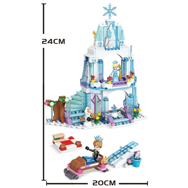 Elsa Ice Castle Building Block - đánh giá và giá Model Kit Lego
