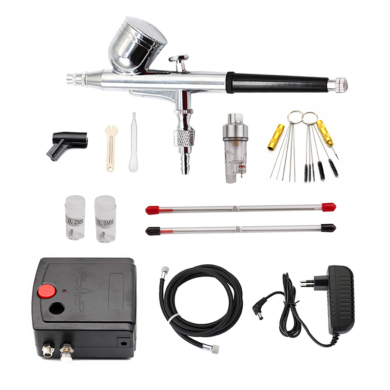 Dual-Action Spray Gun Airbrush - đánh giá và giá Airbrush Compressor Kit
