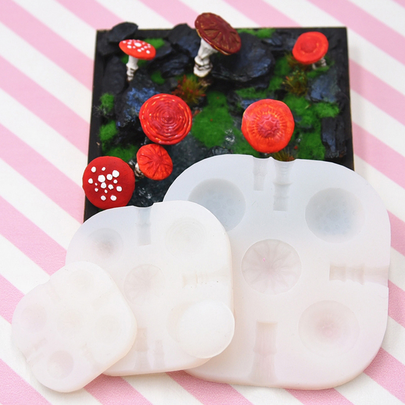 2pcs/set Mini Mushroom Silicon - đánh giá và giá Model Kit Resin