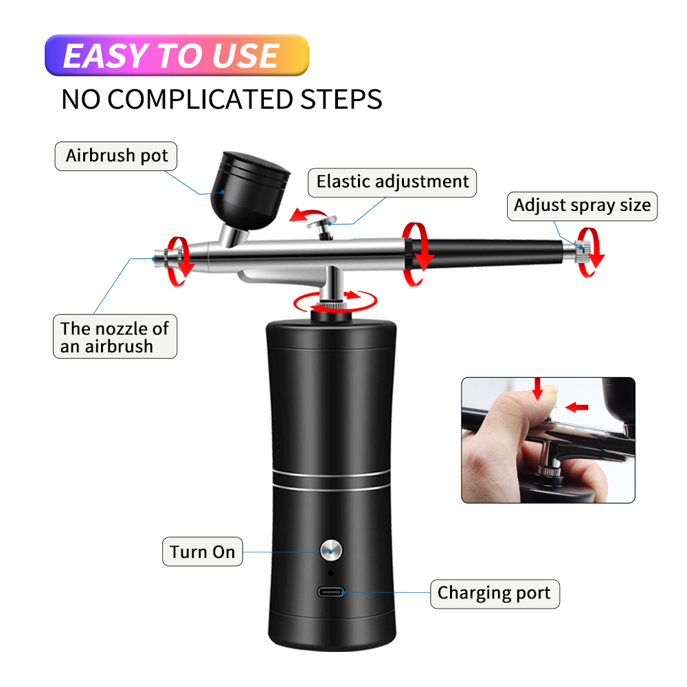 Portable Rechargeable Wireless - đánh giá và giá Airbrush Compressor Kit