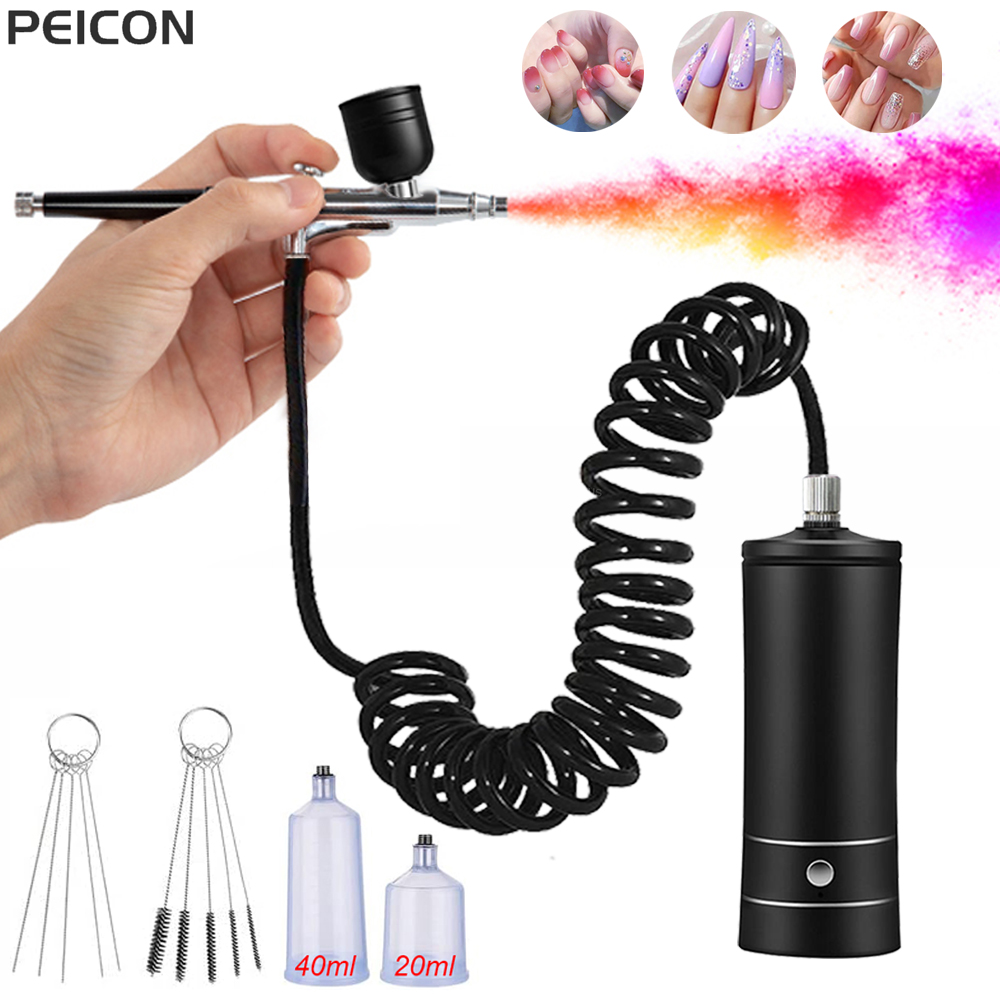 Airbrush Nail with Compressor  - đánh giá và giá Airbrush Compressor Kit